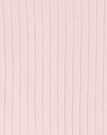 Toddler Solid Ribbed Cotton Blend 2-Piece Pajamas - Pink, 