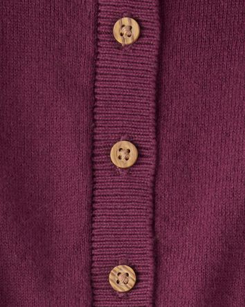 Baby Girl 2-Piece Ruffle Sweaterknit Outfit Set - Maroon, 
