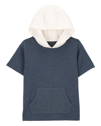 Kid Hooded French Terry Short-Sleeve Tee - Grey, 