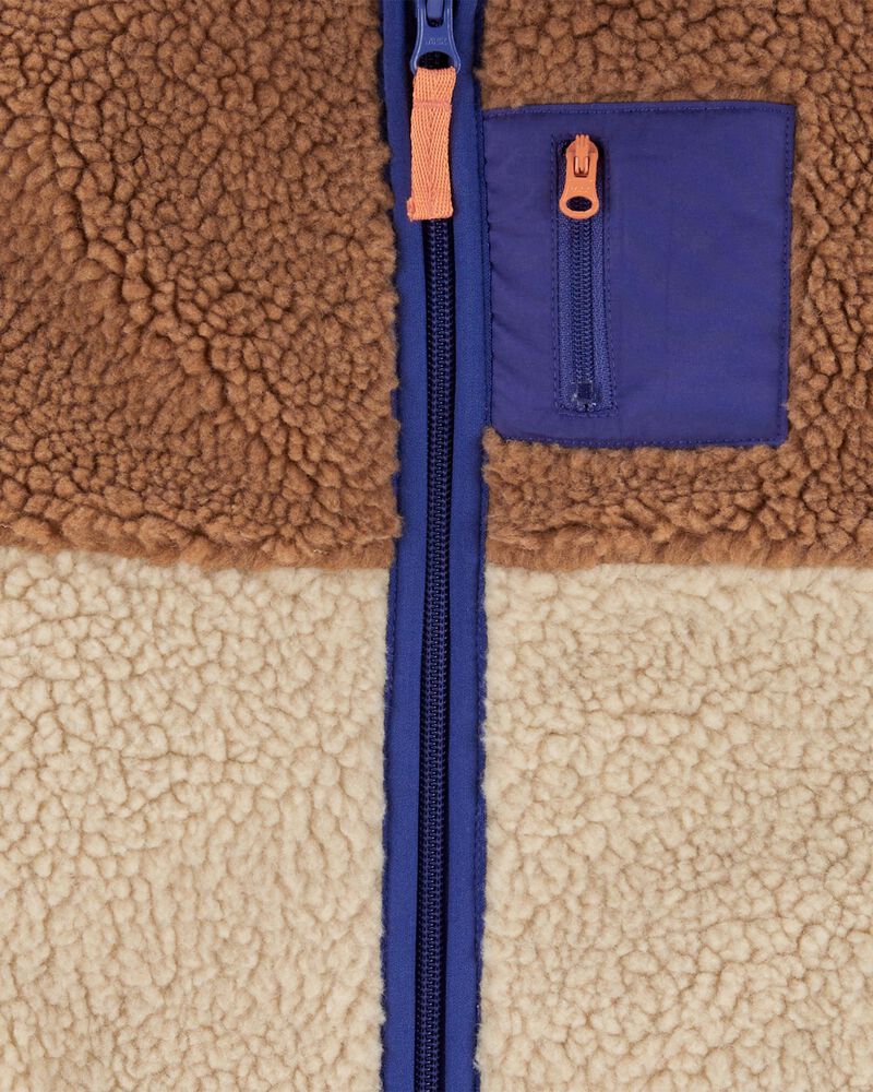 Kid Zip-Up Sherpa Vest, image 3 of 4 slides