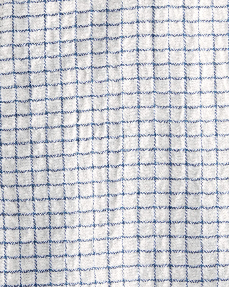Baby Organic Cotton Checkered-Print Shortalls, image 4 of 5 slides