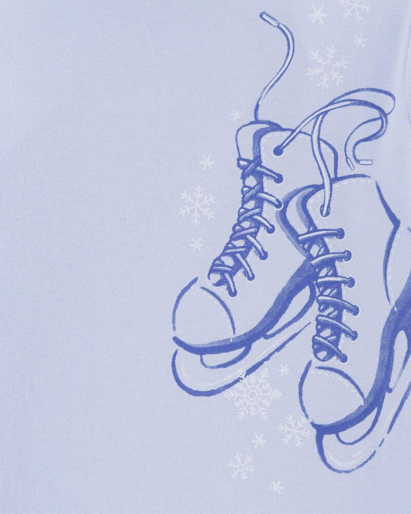 Kid Ice Skates Long-Sleeve Graphic Tee, image 2 of 3 slides