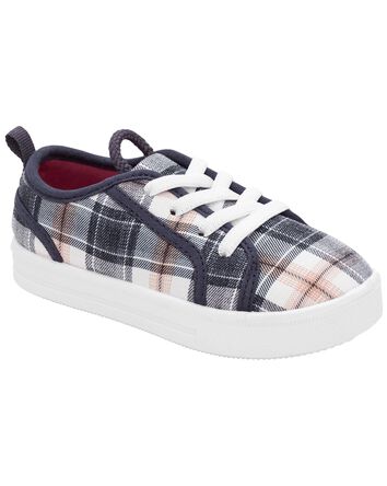 Toddler Plaid Canvas Sneakers, 