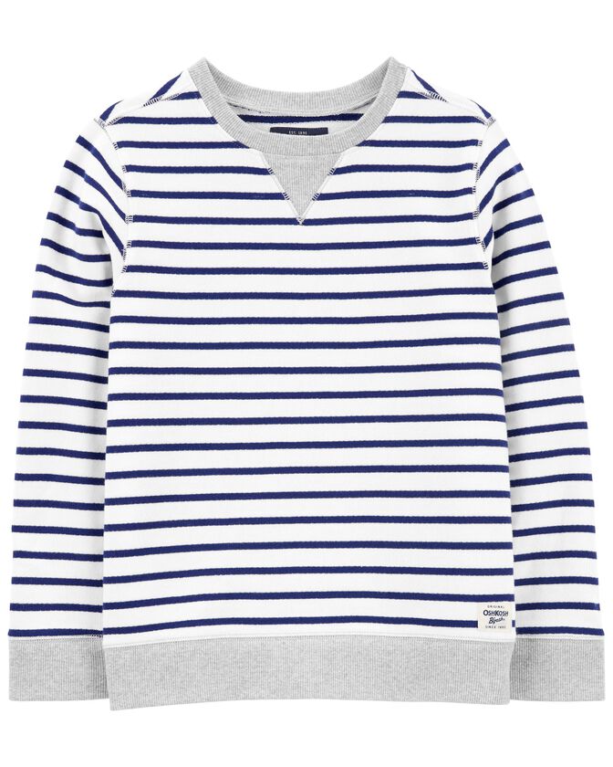 Kid Striped French Terry Pullover