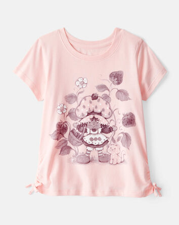 Kid Strawberry Shortcake Ruched Short-Sleeve Graphic Tee - Pink, 