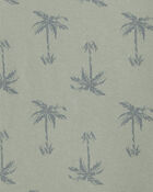 Boys Palm Tree Print Tee - Green, image 2 of 3 slides