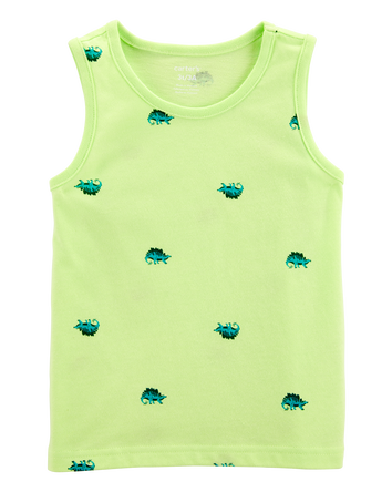 Toddler Dinosaur Graphic Tank - Neon Yellow, 