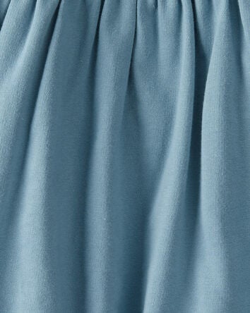 Baby Organic Cotton Pocket Dress in Cottage Blue
, 