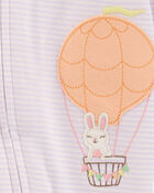 Baby Hot Air Balloon Bunny 2-Way Zip Cotton Sleep & Play, image 2 of 4 slides