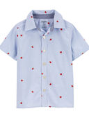 Blue - Toddler Watermelon Print Button-Front Shirt