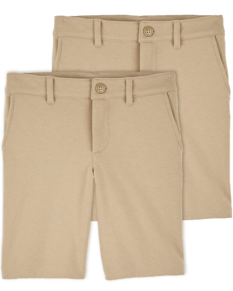 Kid 2-Pack Stretch  Uniform Chino Shorts, image 1 of 4 slides