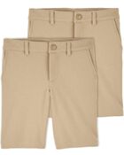 Kid 2-Pack Stretch  Uniform Chino Shorts, image 1 of 4 slides