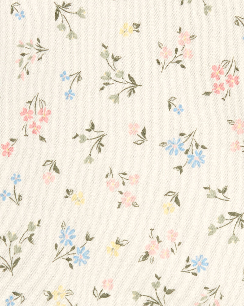 Baby Floral French Terry Pullover - Cream, image 2 of 3 slides