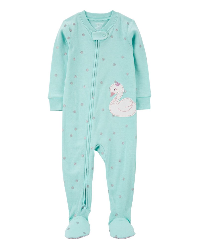 Toddler 2-Pack Cotton Rib 1-Piece Footie Pajamas, image 5 of 6 slides
