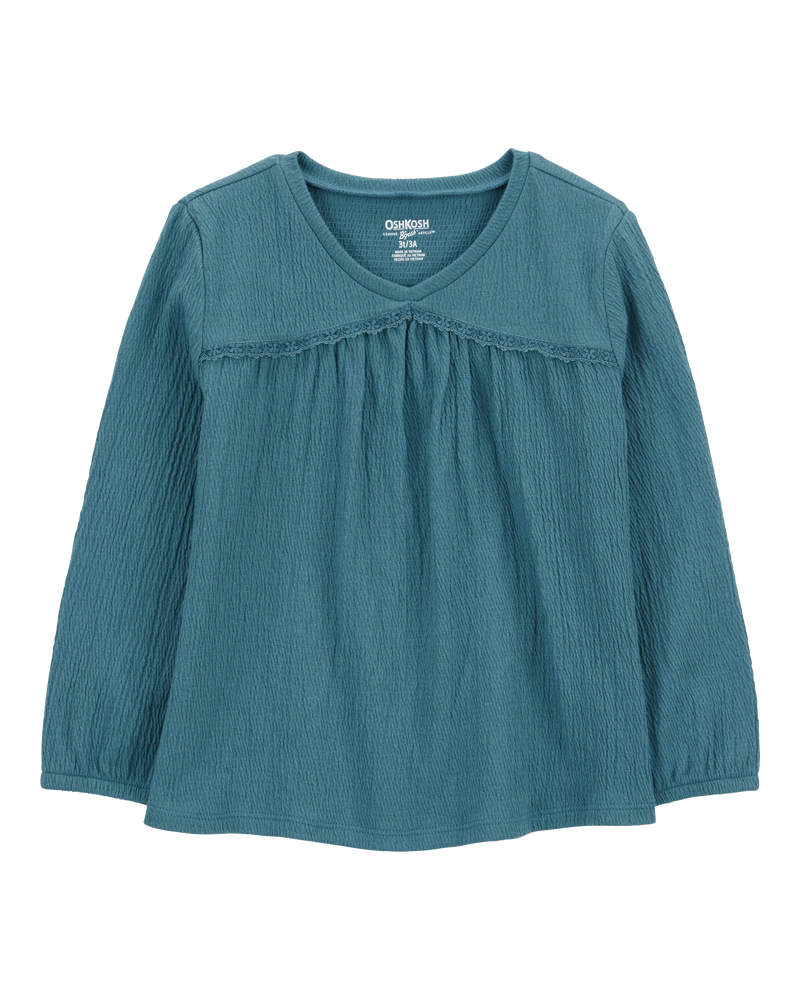 Baby Crinkle Jersey Lace Top, image 1 of 3 slides