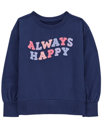 Kid Always Happy Crew Neck Pullover, 