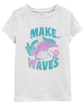Kid Make Waves Dolphin Graphic Tee, 