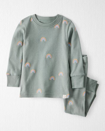 Baby Organic Cotton Pajamas in Magical Rainbow Print, 
