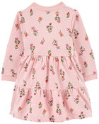 Baby Floral Print Fleece Dress, image 2 of 5 slides