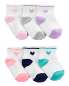 Baby 6-Pack Crew Socks, image 1 of 2 slides
