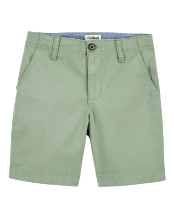 Boys Flat-Front Shorts - Green, 