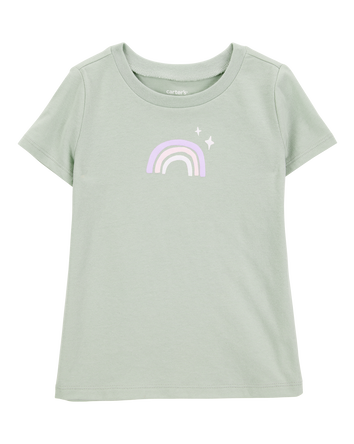 Toddler Girl Rainbow Short-Sleeve Graphic Tee - Olive, 