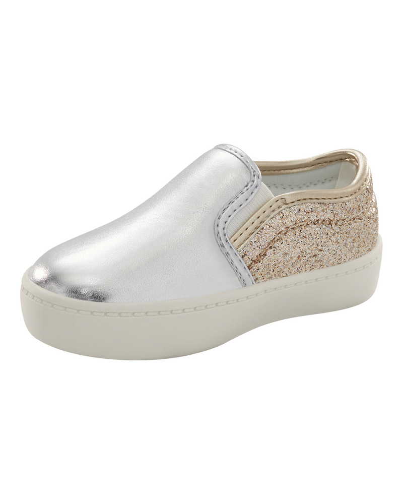 Toddler Metallic Slip-On Casual Shoes, image 6 of 7 slides