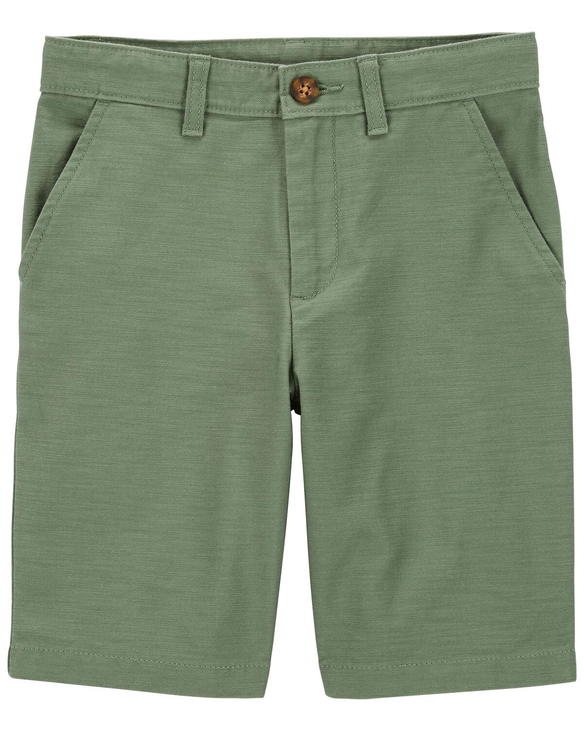 Green Kid Flatfront Shorts