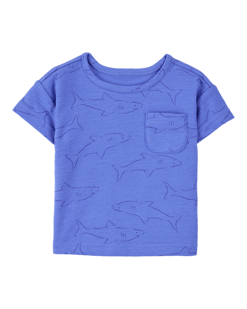 Baby Shark Pocket Tee - Blue, image 1 of 3 slides