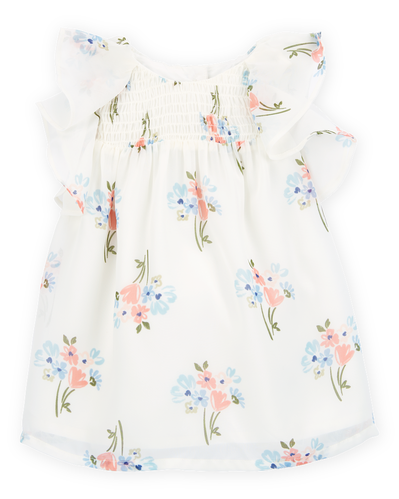 Baby Floral Dress - Ivory, image 1 of 5 slides
