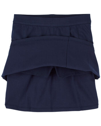 Kid Ponte Knit Uniform Skort, 