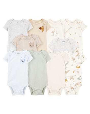Baby 10-Pack Short-Sleeve Bodysuits, 