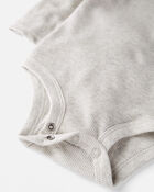 Baby Organic Cotton Rib Mock Neck Bodysuits, image 2 of 5 slides