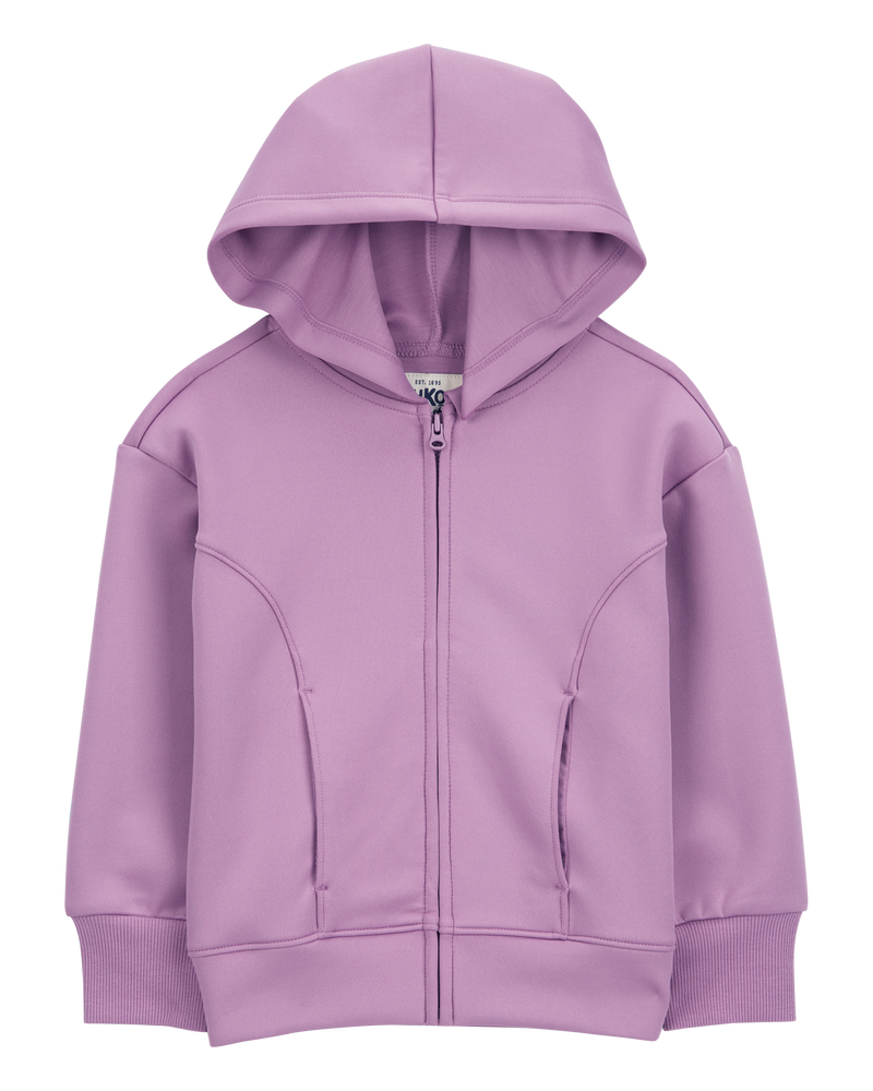 Toddler Stretch Tech Zip-Up Hooded Jacket - Purple, image 1 of 3 slides
