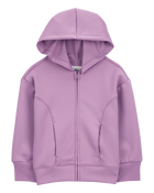 Toddler Stretch Tech Zip-Up Hooded Jacket - Purple, image 1 of 3 slides