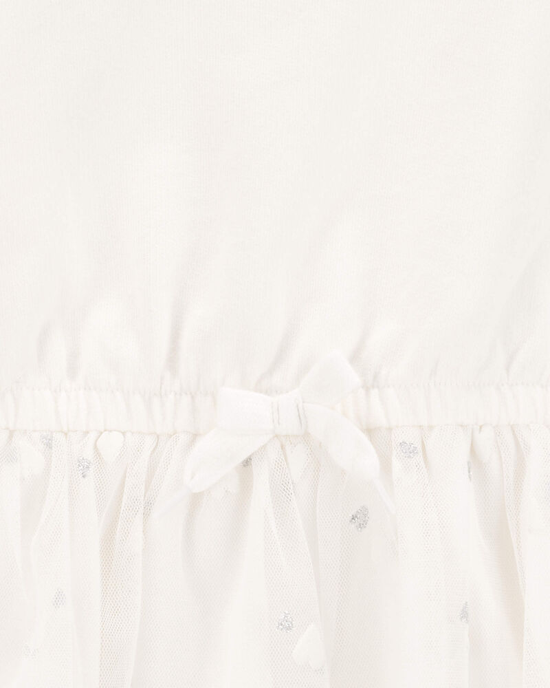 Baby Glitter Long-Sleeve Cotton Dress, image 3 of 4 slides
