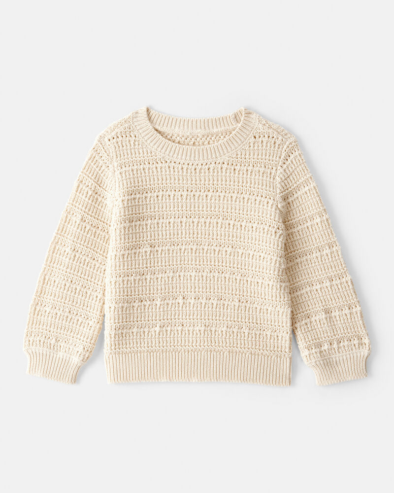 Baby Girl Long-Sleeve Sweater - Ivory, image 1 of 3 slides