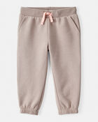 Baby Girl Cotton Joggers - Brown, image 1 of 4 slides