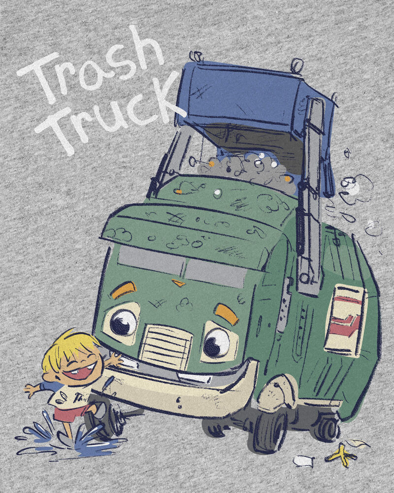 Toddler Trash Truck™ Short-Sleeve Graphic Tee - Green , image 2 of 2 slides