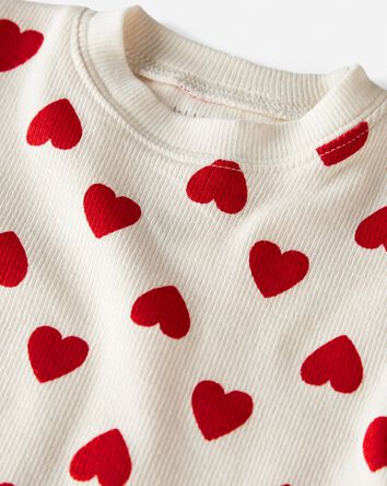 Organic Cotton Pajamas Set in Hearts, 