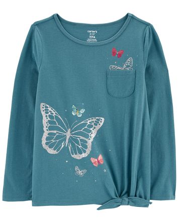 Kid Tie-Front Jersey Tee, 