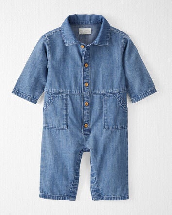 Baby Organic Cotton Chambray Jumpsuit, 