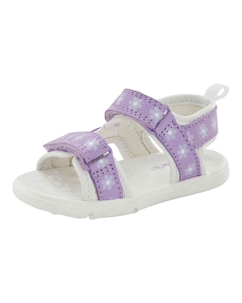Baby Every Step® First Walker Floral Sandals - Purple/White, image 7 of 7 slides