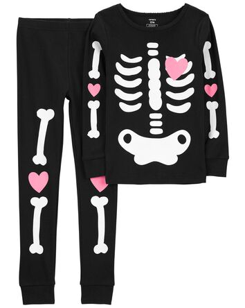 Kid 2-Piece Glow Halloween 100% Snug Fit Cotton Pajamas, 