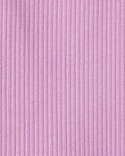 Kid 2-Piece Ribbed Long-Sleeve Tee & Flare Pant Set - Purple, image 2 of 3 slides
