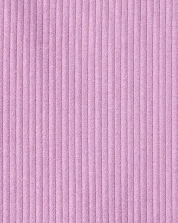 Kid 2-Piece Ribbed Long-Sleeve Tee & Flare Pant Set - Purple, 