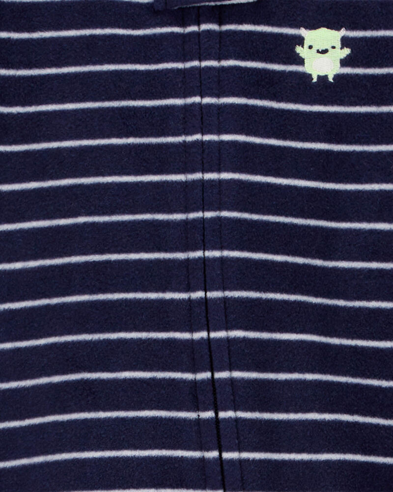 Baby Monster Fleece Zip-Up Footie Sleep & Play Pajamas, image 2 of 5 slides