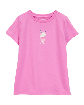 Kid Milkshake Short-Sleeve Graphic Tee - Purple, 