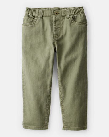 Toddler Boy 100% Cotton Pull-On Fashion Pants - Green, 