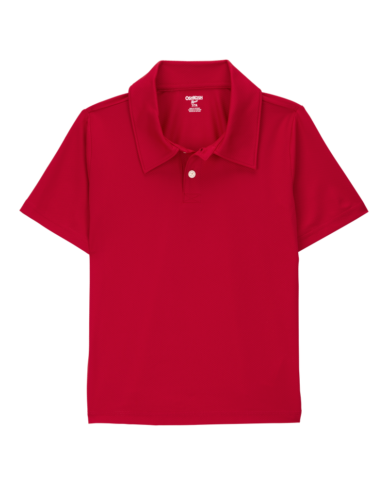 Kid 3-Pack Active Uniform Polo Shirts in Moisture Wicking BeCool™ Fabric - Red, image 2 of 3 slides